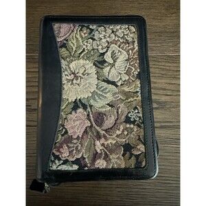 Franklin Covey Vintage Tapestry Pocket Planner Full Grain Napa Leather 6 Ring